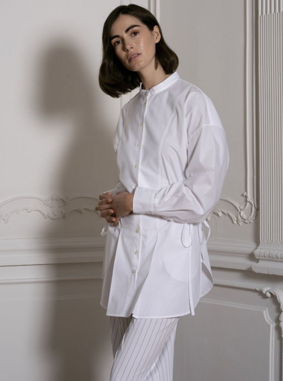 Women Evi Grintela | Shirt With Adjustable Waist In White