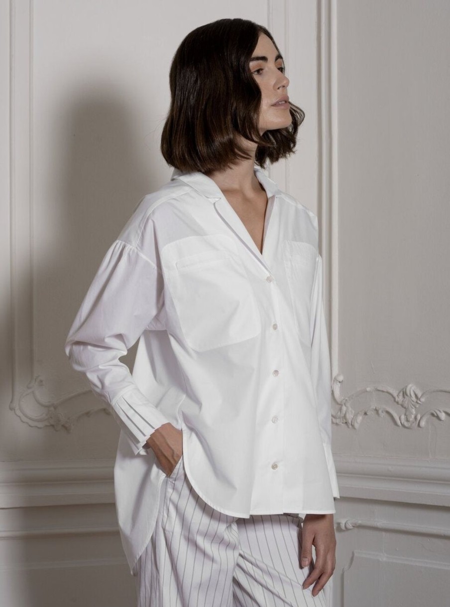 Women Evi Grintela | Notched Collar Shirt In White