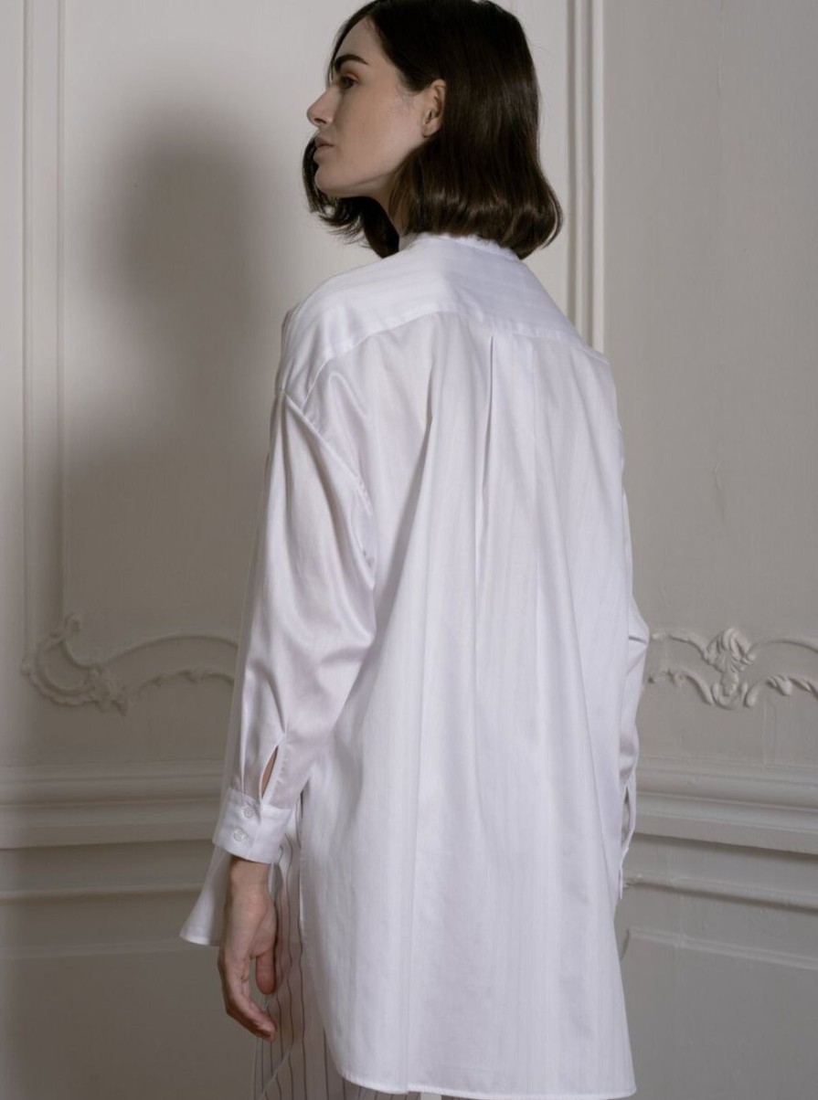 Women Evi Grintela | White Tuxedo Shirt