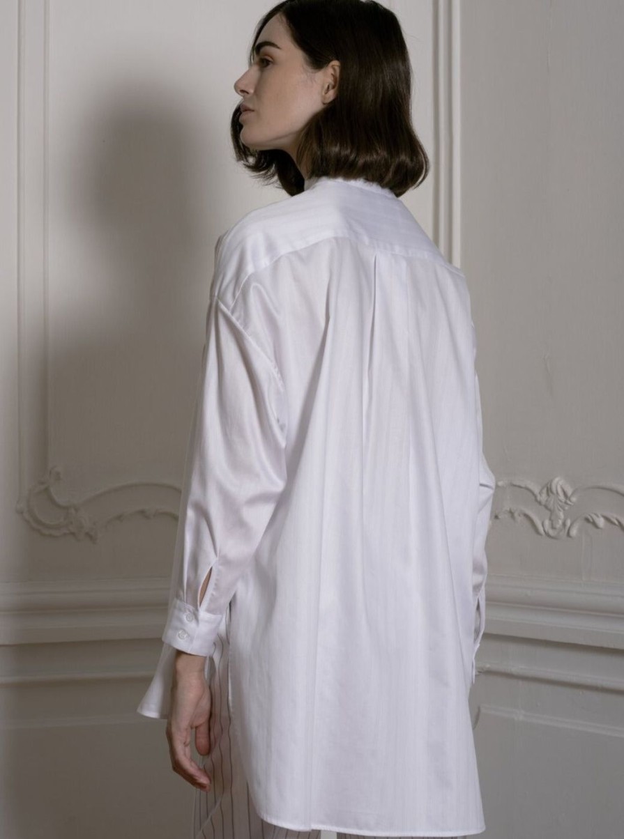 Women Evi Grintela | White Tuxedo Shirt