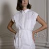 Women Evi Grintela | Sleeveless Shirt With Drawstring In White