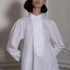 Women Evi Grintela | White Shirt With Pleated Front